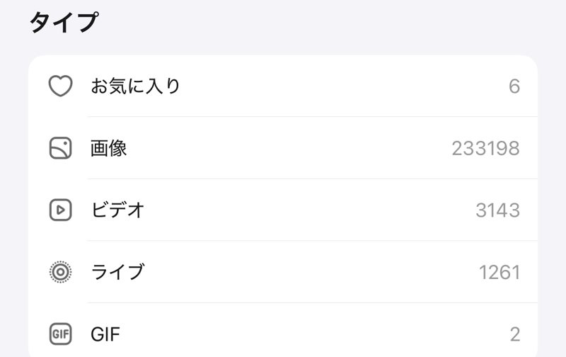 UGREEN NASync 写真アプリの保存枚数：画像233,198枚・ビデオ3,143本
